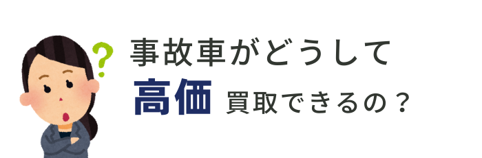 事故車がどうして高価で買い取れるの？